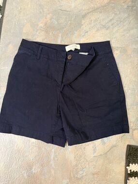 Talbots Navy Flat-Front Women's Shorts